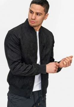 Meilleure affaire 🎉 INDICODE 👖 JEANS FORT WAYNE - Veste En Similicuir - Black 🧨