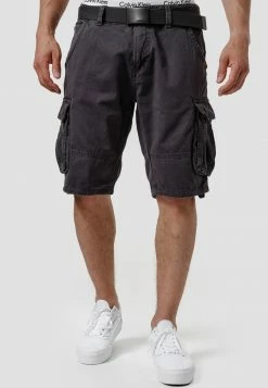 Le moins cher 👍 INDICODE 👖 JEANS MONROE - Short - Raven 🥰