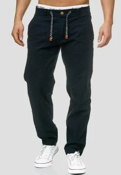 Nouveau 😀 INDICODE 👖 JEANS BOULWARE - Pantalon Classique - Navy 🎁