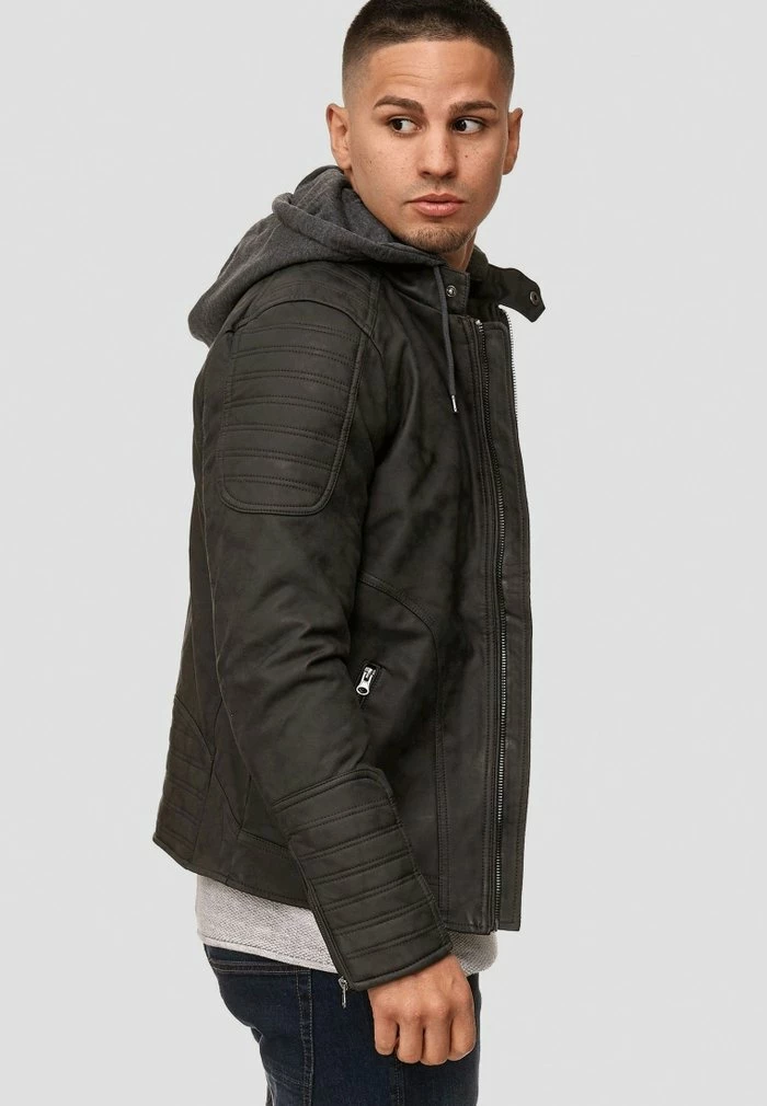 Offres 🥰 INDICODE 👖 JEANS MIGUEL - Veste En Similicuir - Black 🔔 – Image 4