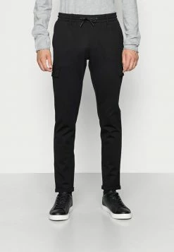 Coupon 😀 INDICODE 👖 JEANS Pantalon Cargo - Black 🎉