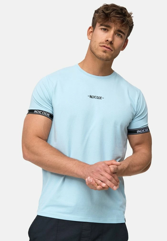 Promo 🧨 INDICODE 👖 JEANS LUTZY - T-shirt Imprimé - Blue Wave ⭐