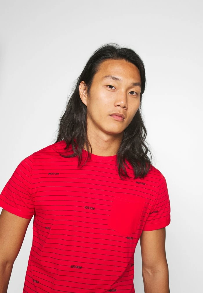 Bon marché 🌟 INDICODE 👖 JEANS ECKLEY - T-shirt Imprimé - Goji Berry 💯 – Image 4