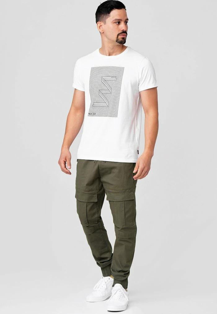 Nouveau 😉 INDICODE 👖 JEANS DENNIS - Pantalon Cargo - Army 🎉