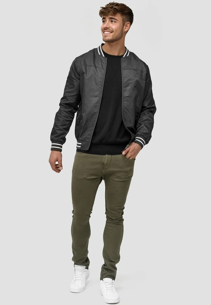 Tout neuf ⭐ INDICODE 👖 JEANS MANOS - Blouson Bomber - Raven 👍 – Image 2