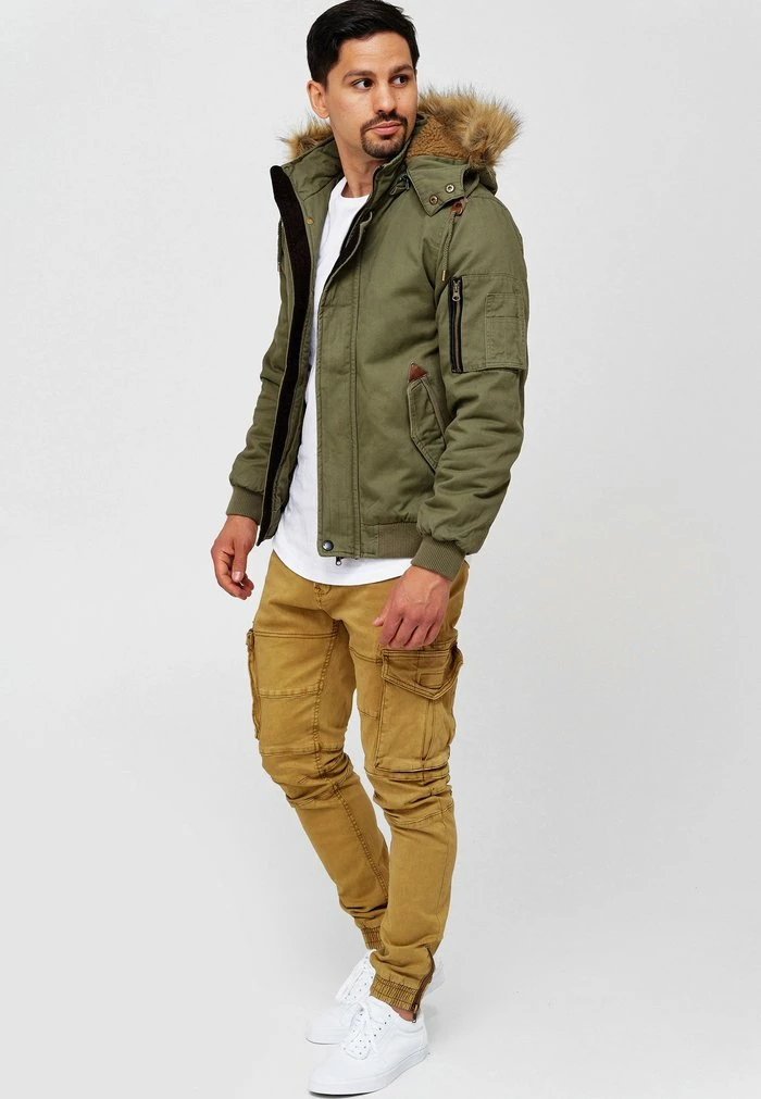 Meilleure vente ⭐ INDICODE 👖 JEANS Veste D'hiver - Army 🛒 – Image 2