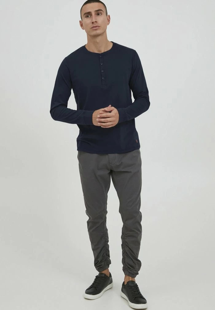 Le moins cher 💯 INDICODE 👖 JEANS IDARMANDO - T-shirt à Manches Longues - Navy 😀 – Image 2