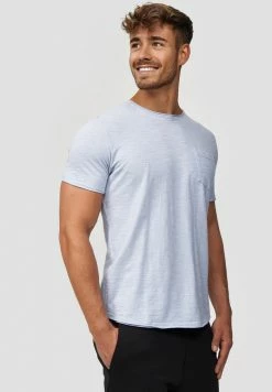 Budget ❤️ INDICODE 👖 JEANS WILBUR - T-shirt Imprimé - Light Blue 😍