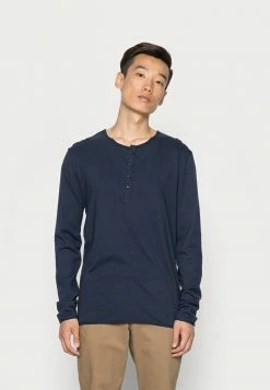 Offres 🥰 INDICODE 👖 JEANS SONG - T-shirt à Manches Longues - Navy 😍