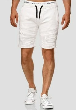 De gros 🎉 INDICODE 👖 JEANS MIT ELASTISC - Short En Jean - Off White 💯