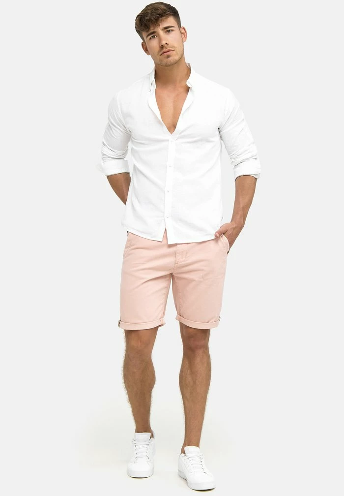 Remise ✔️ INDICODE 👖 JEANS CASUAL FIT - Short - Cameo Rose ✨ – Image 2