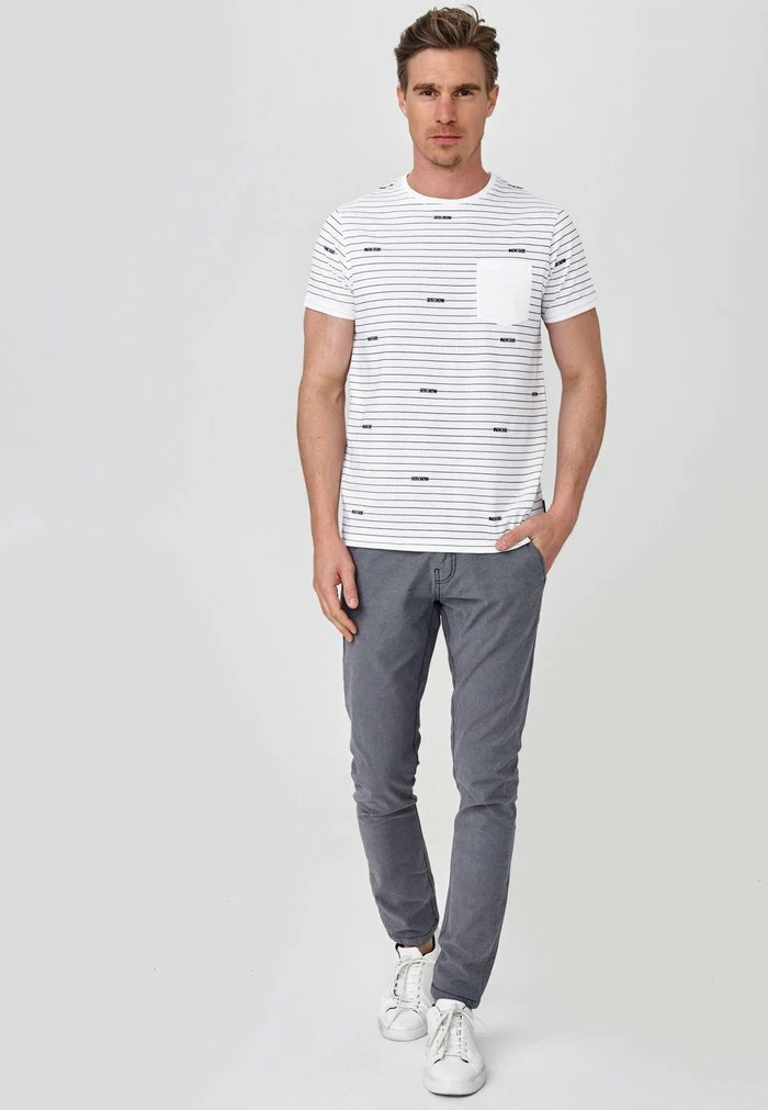 Bon marché 🥰 INDICODE 👖 JEANS ECKLEY - T-shirt Imprimé - Optical White 🎉 – Image 2