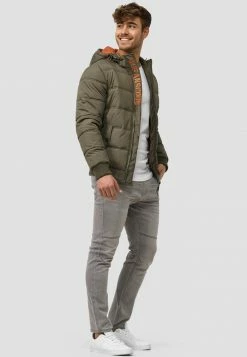 Meilleur prix ⭐ INDICODE 👖 JEANS ADRIAN - Veste D'hiver - Army 🛒