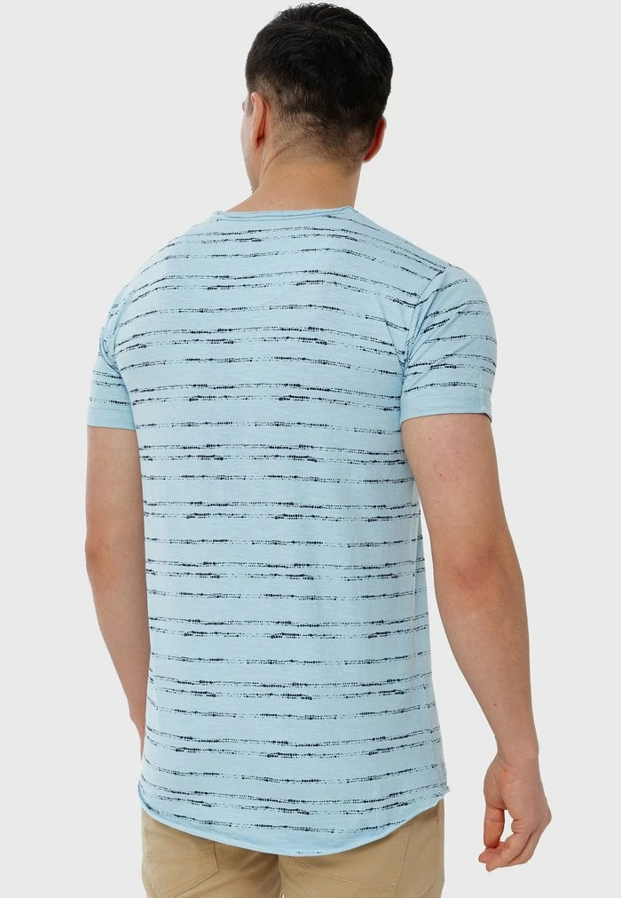Meilleure affaire 🛒 INDICODE 👖 JEANS T-shirt Imprimé - Blue Wave 🛒 – Image 3