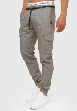 Meilleure vente 🥰 INDICODE 👖 JEANS BOOTH - Pantalon Cargo - Dark Olive 🔔