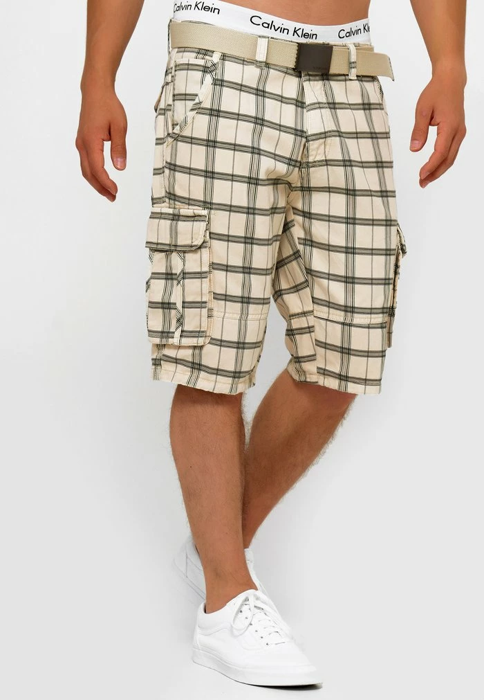 Grosses soldes 😀 INDICODE 👖 JEANS BLIXT - Short - Fog Check 👏 – Image 4