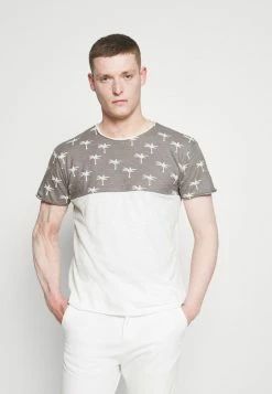 Promo ⭐ INDICODE 👖 JEANS CHARLTON - T-shirt Imprimé - Dark Grey 🔔