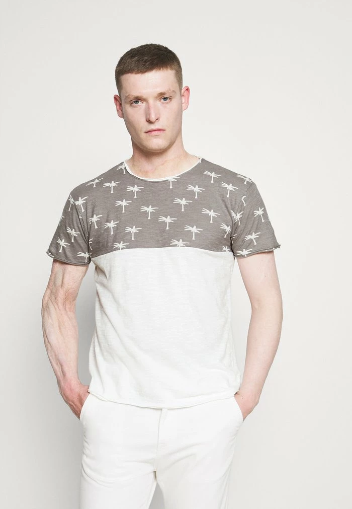 Promo ⭐ INDICODE 👖 JEANS CHARLTON - T-shirt Imprimé - Dark Grey 🔔