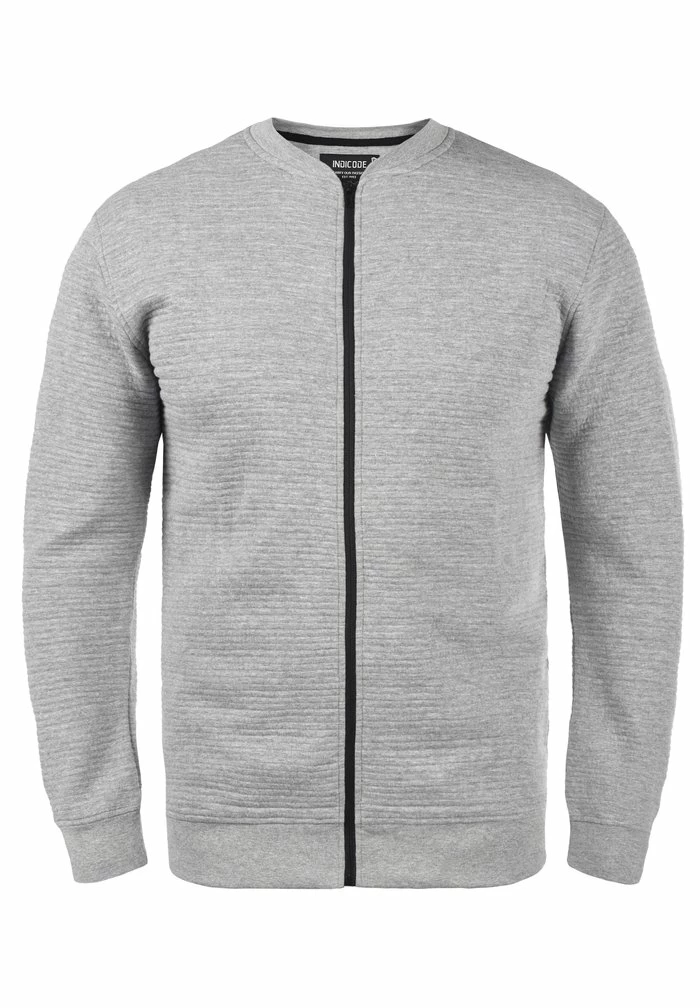 Meilleur prix 👏 INDICODE 👖 JEANS IDBRONTE - Sweat à Capuche Zippé - Grey Mix ❤️ – Image 5