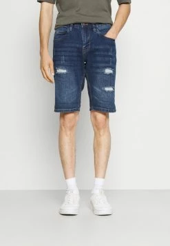 Meilleure affaire 🔔 INDICODE 👖 JEANS KADEN HOLES - Short En Jean - Medium Indigo 🔔
