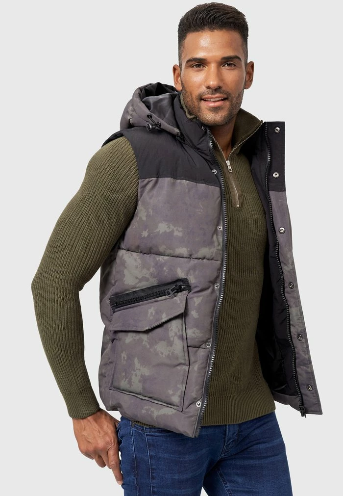 Grosses soldes 😉 INDICODE 👖 JEANS Veste Sans Manches - Army 🤩 – Image 3