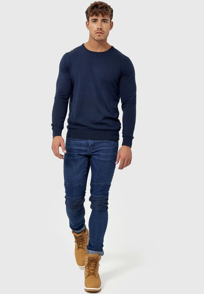 Meilleure vente 🧨 INDICODE 👖 JEANS Sweatshirt - Navy 😍 – Image 2