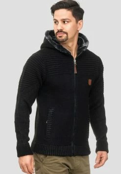 Remise ✨ INDICODE 👖 JEANS Sweat à Capuche Zippé - Black 😉