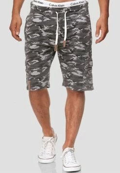 Meilleure vente 🥰 INDICODE 👖 JEANS Short - Charcoal Mix 👍