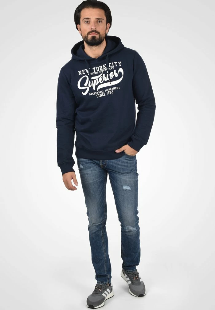 Le moins cher 😉 INDICODE 👖 JEANS IDGALILERI - Sweat à Capuche - Navy 🔥 – Image 2