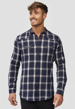 Top 10 🤩 INDICODE 👖 JEANS ALTIN - Chemise - Navy 🤩