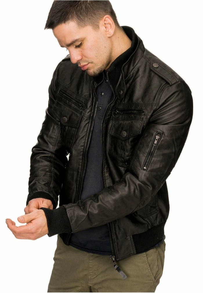 Grosses soldes 🎉 INDICODE 👖 JEANS INCO - Veste En Similicuir - Schwarz 👏 – Image 2