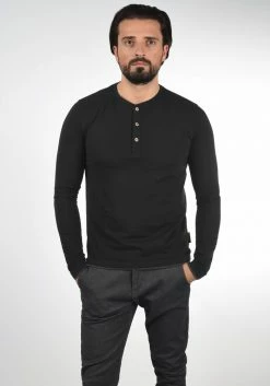 Budget 🧨 INDICODE 👖 JEANS IDGIFFORD - T-shirt à Manches Longues - Black 🎁