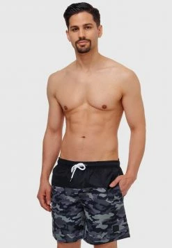 Remise 🔔 INDICODE 👖 JEANS Short De Bain - Dired Camouflage ⭐