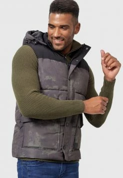 Grosses soldes 😉 INDICODE 👖 JEANS Veste Sans Manches - Army 🤩