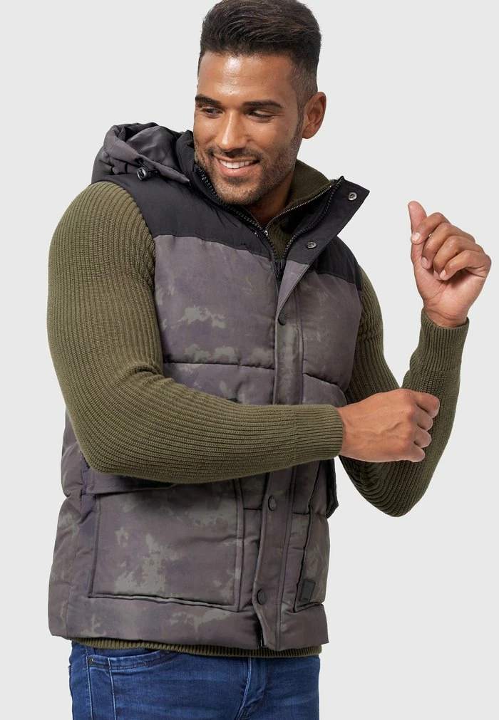 Grosses soldes 😉 INDICODE 👖 JEANS Veste Sans Manches - Army 🤩