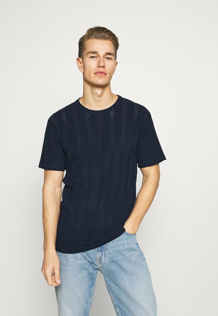 Meilleur prix 🧨 INDICODE 👖 JEANS ATKINSON - T-shirt Basique - Navy 🧨