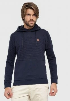 Le moins cher 👍 INDICODE 👖 JEANS Sweat à Capuche - Navy 🤩