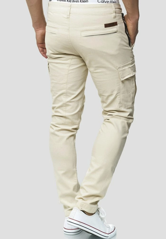 Meilleure affaire ❤️ INDICODE 👖 JEANS Pantalon Cargo - Beige 🎉 – Image 3