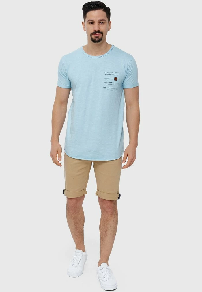 Promo ✨ INDICODE 👖 JEANS MORAN - T-shirt Imprimé - Blue Wave ⭐ – Image 2