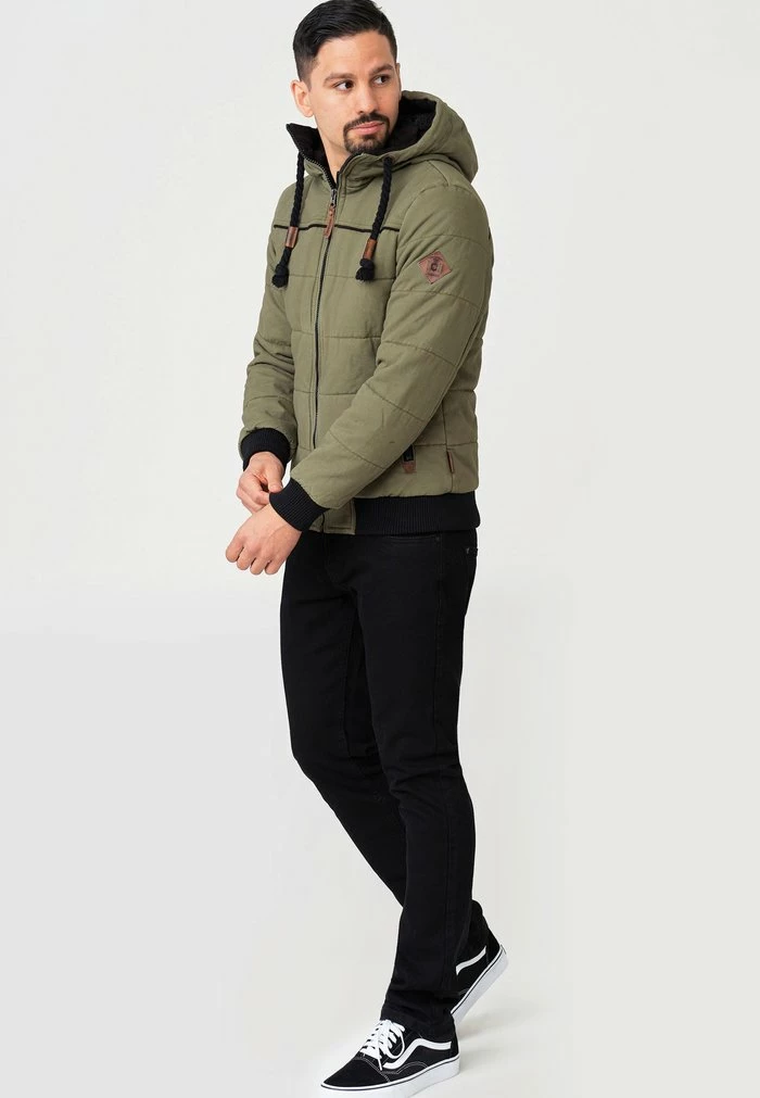 De gros 🛒 INDICODE 👖 JEANS Veste Mi-saison - Army 🛒 – Image 2