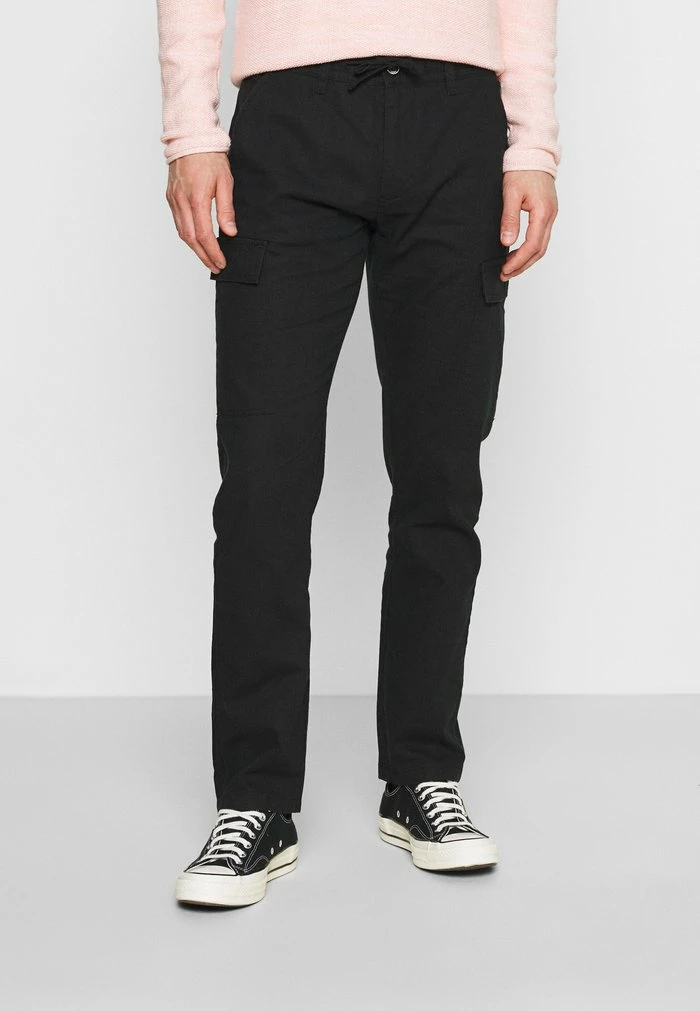 Grosses soldes ❤️ INDICODE 👖 JEANS LASSO - Pantalon Cargo - Black 🤩