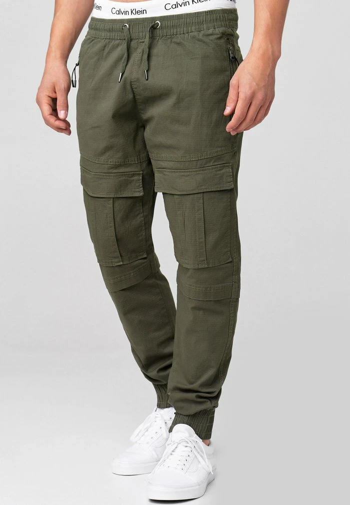 Nouveau 😉 INDICODE 👖 JEANS DENNIS - Pantalon Cargo - Army 🎉 – Image 5