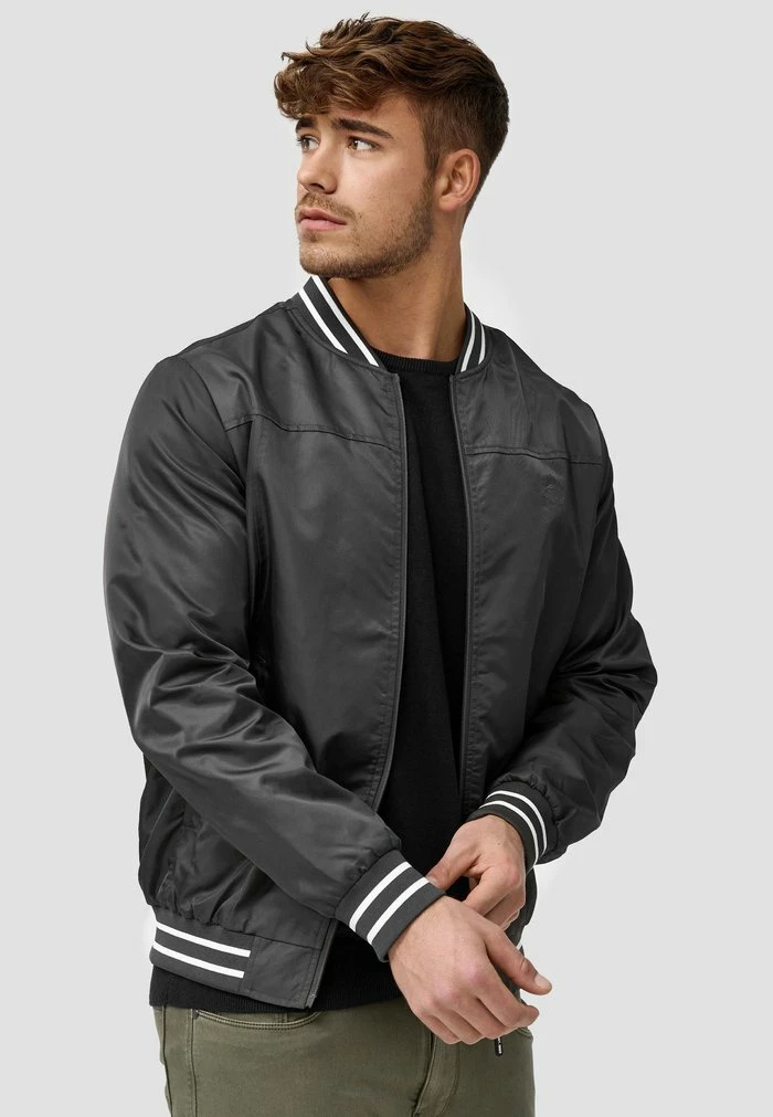 Tout neuf ⭐ INDICODE 👖 JEANS MANOS - Blouson Bomber - Raven 👍 – Image 4