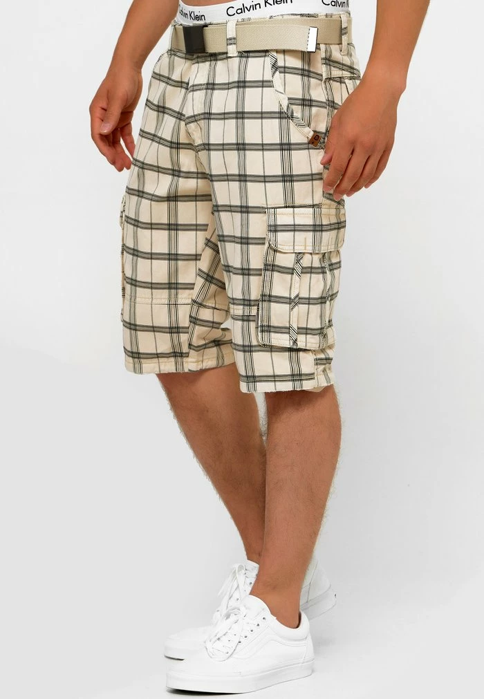 Grosses soldes 😀 INDICODE 👖 JEANS BLIXT - Short - Fog Check 👏 – Image 5