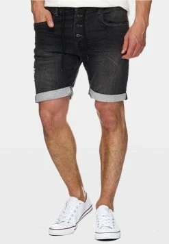 Vente flash 🧨 INDICODE 👖 JEANS Short En Jean - Black 🎁