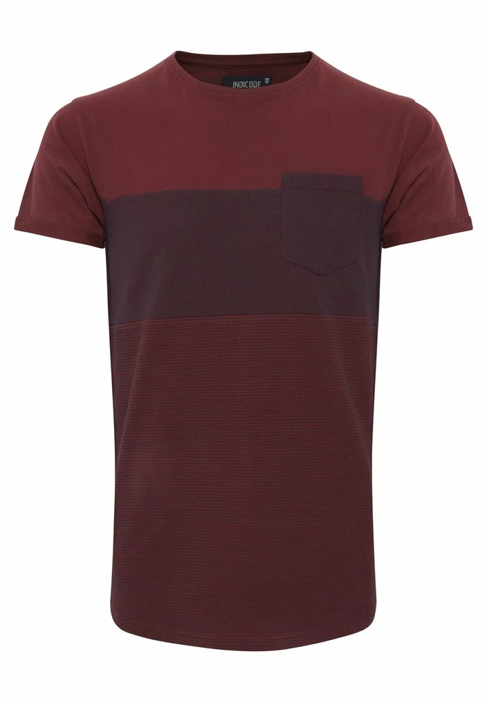 Nouveau 👍 INDICODE 👖 JEANS IDMORLER - T-shirt Imprimé - Bordeaux 🛒 – Image 5