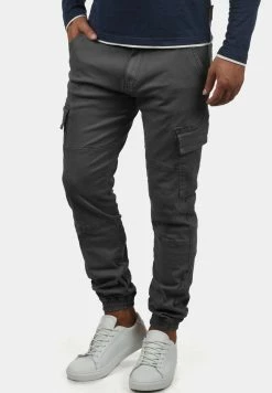 Grosses soldes 🔔 INDICODE 👖 JEANS IDBROMFIELD - Pantalon Cargo - Dark Grey 👍