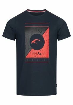 Vente flash 🎁 INDICODE 👖 JEANS LEONARDO - T-shirt Imprimé - Navy 🧨