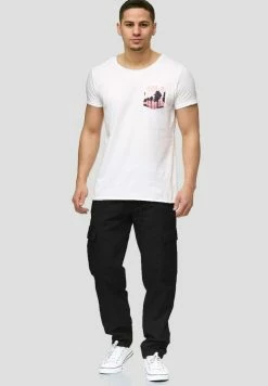 Meilleure affaire 🔔 INDICODE 👖 JEANS Pantalon Cargo - Black ✨