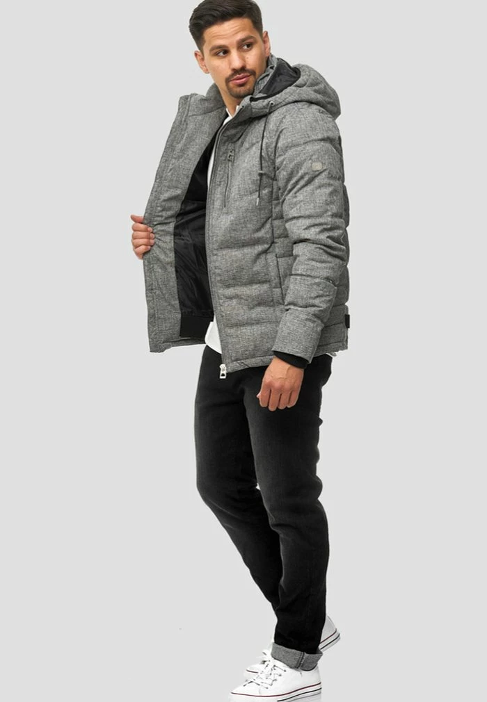 Coupon 👍 INDICODE 👖 JEANS CIRCUS - Veste D'hiver - Gray 🎁 – Image 2